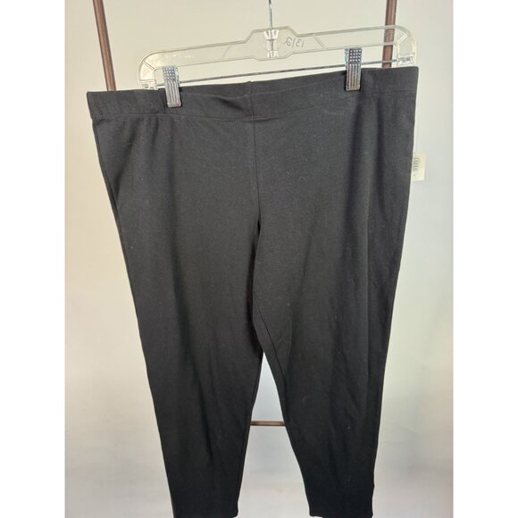 GapBody Womens Black Stretch Leggings L Cotton & Spandex Made In Guatemala - Picture 9 of 13